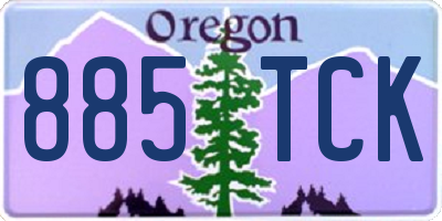 OR license plate 885TCK