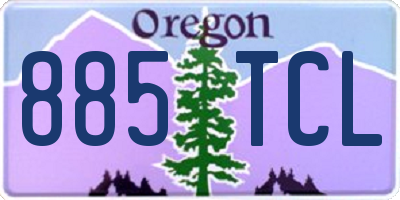 OR license plate 885TCL