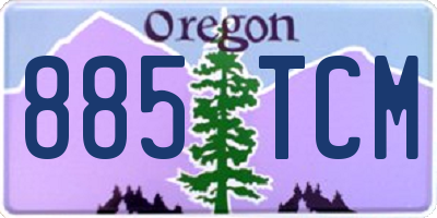 OR license plate 885TCM