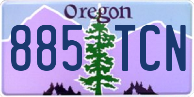 OR license plate 885TCN