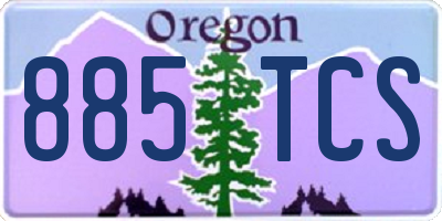 OR license plate 885TCS