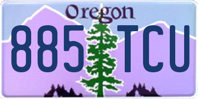 OR license plate 885TCU