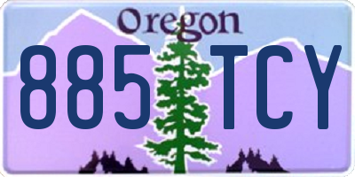 OR license plate 885TCY