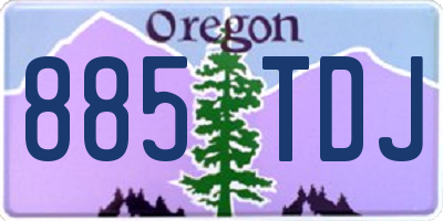 OR license plate 885TDJ