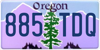 OR license plate 885TDQ