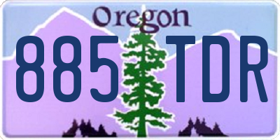 OR license plate 885TDR