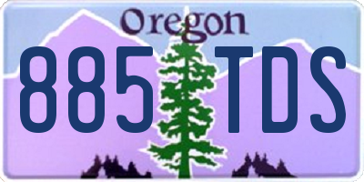 OR license plate 885TDS
