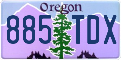 OR license plate 885TDX