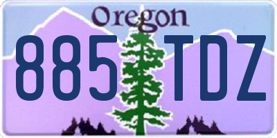 OR license plate 885TDZ