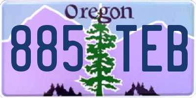 OR license plate 885TEB
