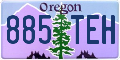 OR license plate 885TEH