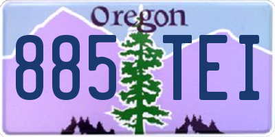 OR license plate 885TEI