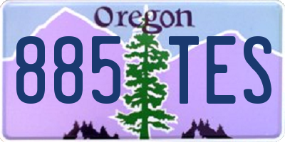 OR license plate 885TES