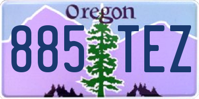 OR license plate 885TEZ