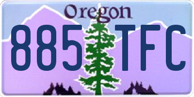 OR license plate 885TFC