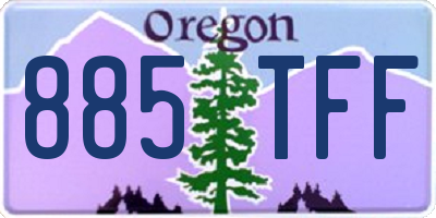 OR license plate 885TFF