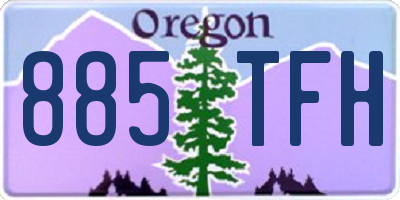 OR license plate 885TFH