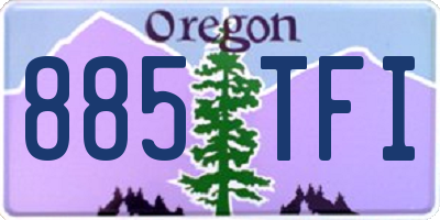 OR license plate 885TFI