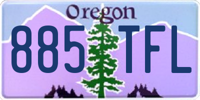OR license plate 885TFL