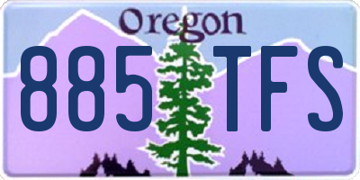 OR license plate 885TFS