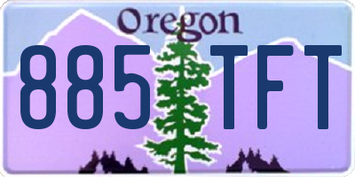 OR license plate 885TFT