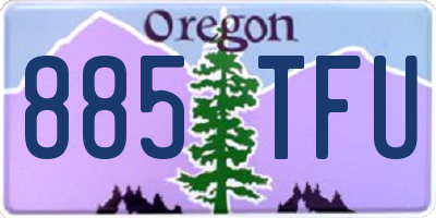 OR license plate 885TFU