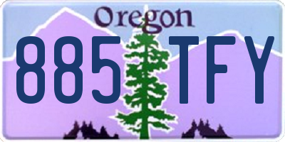 OR license plate 885TFY