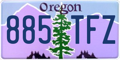 OR license plate 885TFZ