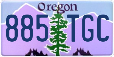 OR license plate 885TGC