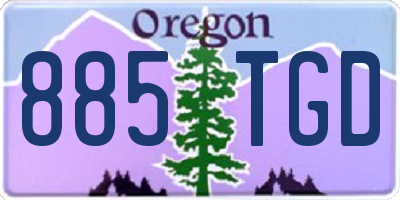 OR license plate 885TGD