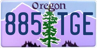OR license plate 885TGE