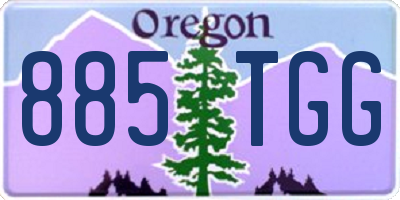 OR license plate 885TGG