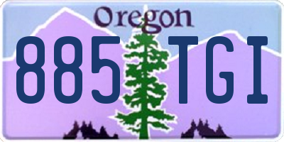 OR license plate 885TGI