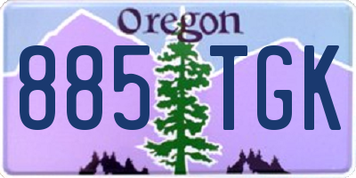 OR license plate 885TGK