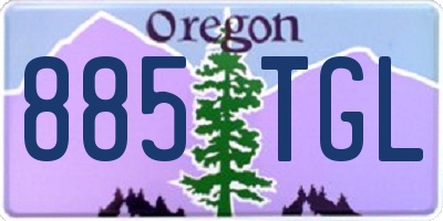 OR license plate 885TGL