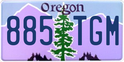 OR license plate 885TGM