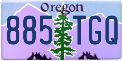OR license plate 885TGQ