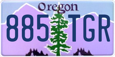OR license plate 885TGR