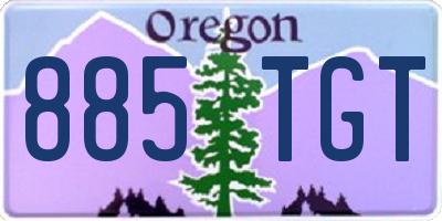 OR license plate 885TGT
