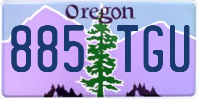 OR license plate 885TGU