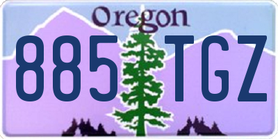 OR license plate 885TGZ