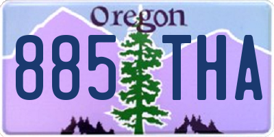 OR license plate 885THA