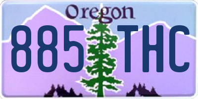 OR license plate 885THC