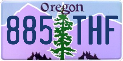 OR license plate 885THF