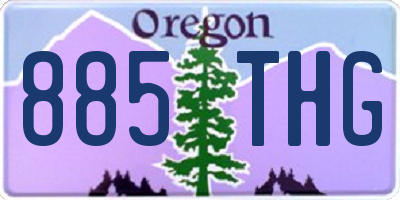 OR license plate 885THG