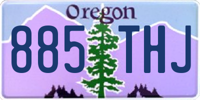 OR license plate 885THJ