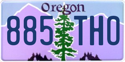 OR license plate 885THO