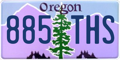 OR license plate 885THS