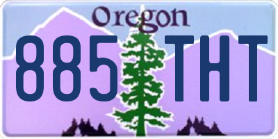 OR license plate 885THT