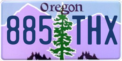 OR license plate 885THX